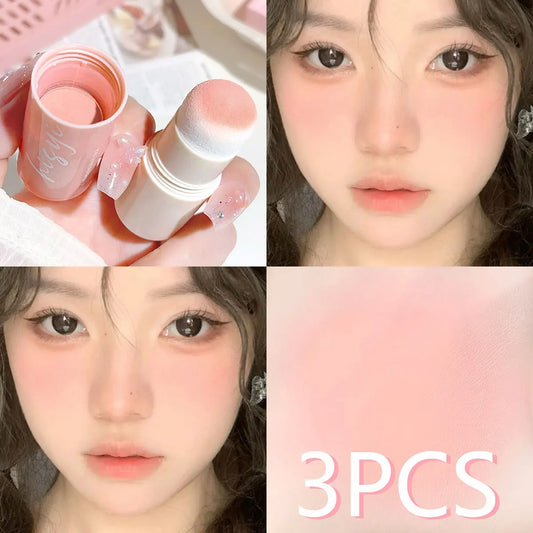 Cloud Soft Matte Blush Stick for a vibrant, brightening, natural bare makeup look, enhancing flawless skin tone